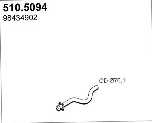 Handler.Part Exhaust pipe ASSO 5105094 1