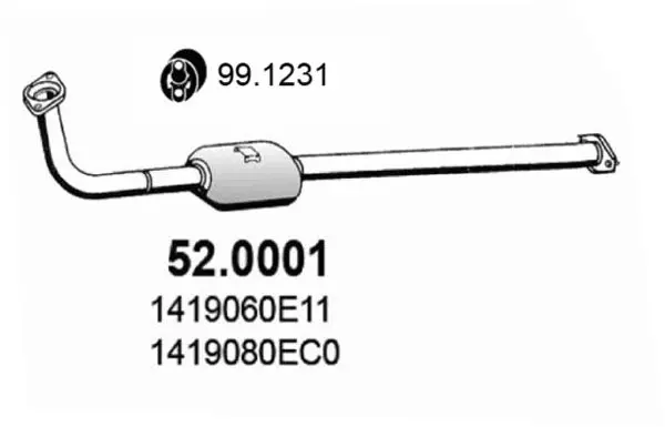 Handler.Part Catalytic converter ASSO 520001 1