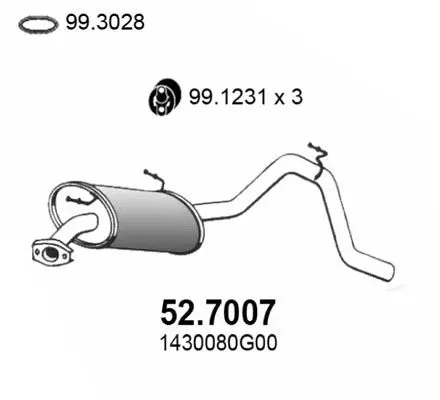 Handler.Part End silencer ASSO 527007 1