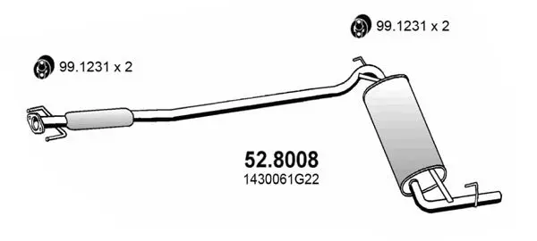 Handler.Part Middle-/end silencer ASSO 528008 1