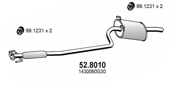 Handler.Part Middle-/end silencer ASSO 528010 1