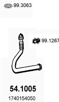 Handler.Part Exhaust pipe ASSO 541005 1