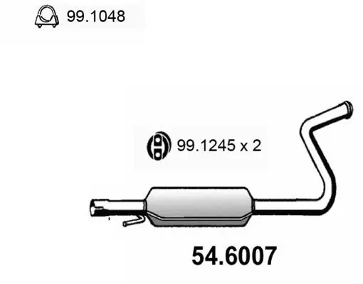 Handler.Part Middle silencer ASSO 546007 1