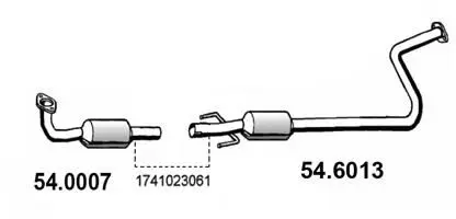 Handler.Part Middle silencer ASSO 546013 1