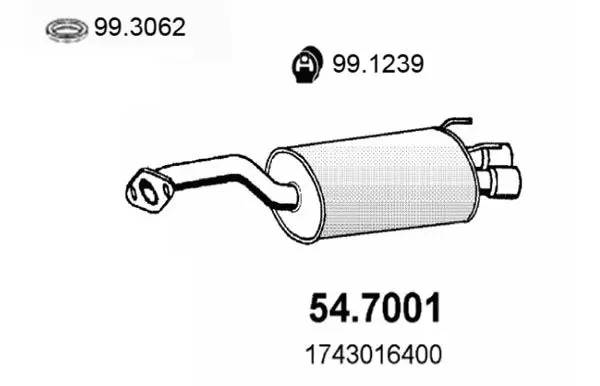 Handler.Part End silencer ASSO 547001 1