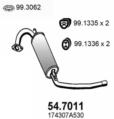 Handler.Part End silencer ASSO 547011 1