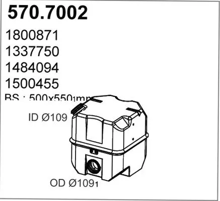 Handler.Part Middle-/end silencer ASSO 5707002 1