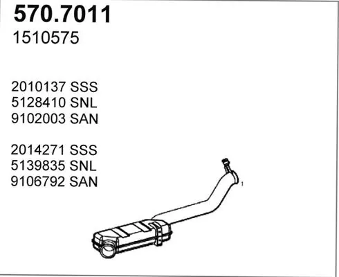 Handler.Part Middle-/end silencer ASSO 5707011 1