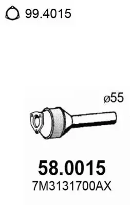 Handler.Part Catalytic converter ASSO 580015 1