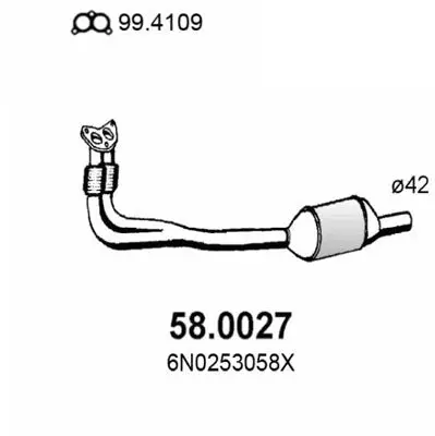 Handler.Part Catalytic converter ASSO 580027 1