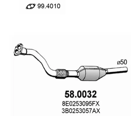 Handler.Part Catalytic converter ASSO 580032 1