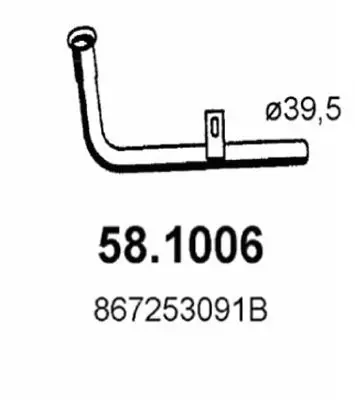 Handler.Part Exhaust pipe ASSO 581006 1