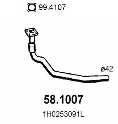 Handler.Part Exhaust pipe ASSO 581007 1