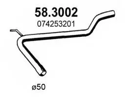 Handler.Part Exhaust pipe ASSO 583002 1