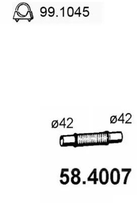 Handler.Part Exhaust pipe ASSO 584007 1