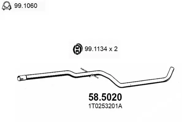 Handler.Part Exhaust pipe ASSO 585020 1