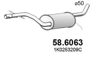 Handler.Part Middle silencer ASSO 586063 1