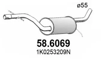 Handler.Part Middle silencer ASSO 586069 1