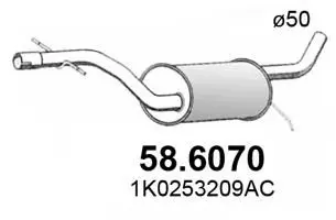 Handler.Part Middle silencer ASSO 586070 1