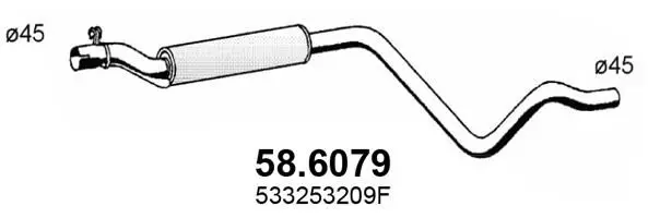 Handler.Part Middle silencer ASSO 586079 1