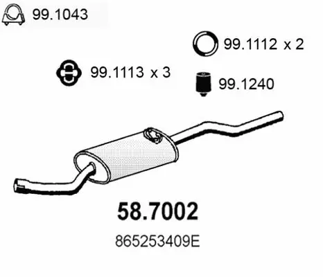 Handler.Part End silencer ASSO 587002 1