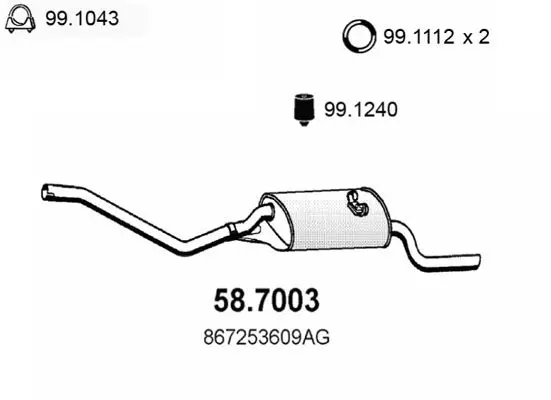 Handler.Part End silencer ASSO 587003 1