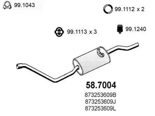 Handler.Part End silencer ASSO 587004 1