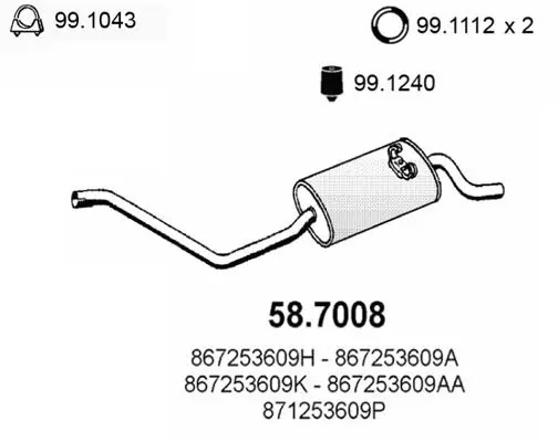 Handler.Part End silencer ASSO 587008 1