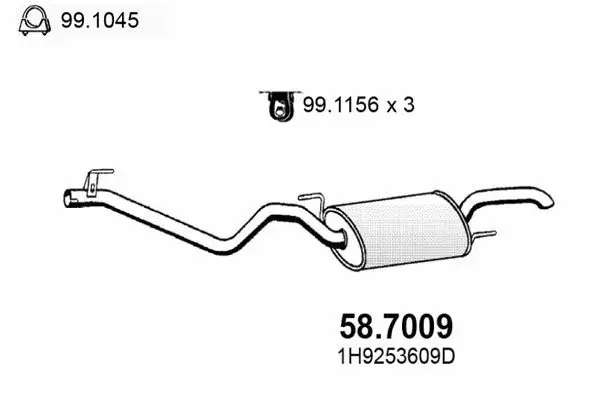 Handler.Part End silencer ASSO 587009 1