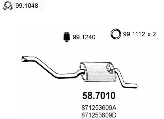 Handler.Part End silencer ASSO 587010 1