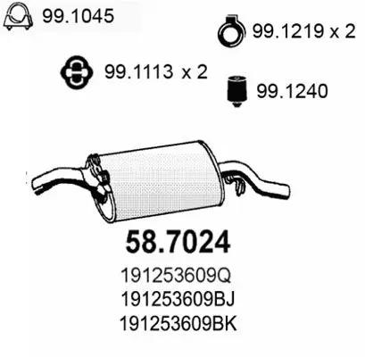 Handler.Part End silencer ASSO 587024 1