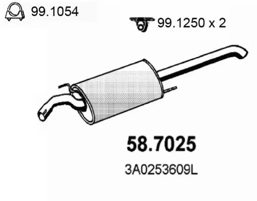 Handler.Part End silencer ASSO 587025 1