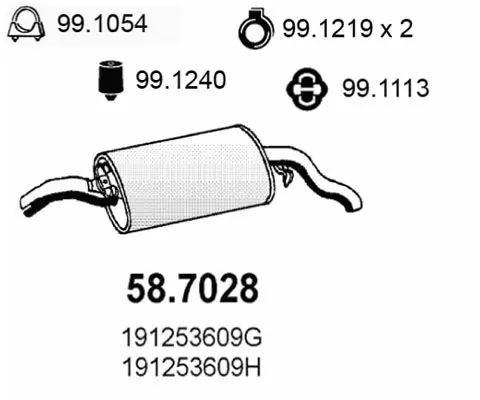 Handler.Part End silencer ASSO 587028 1