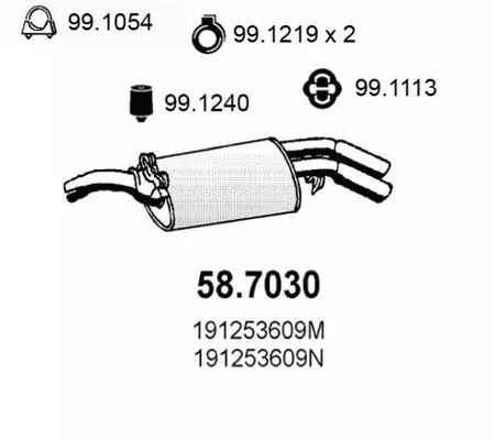 Handler.Part End silencer ASSO 587030 1