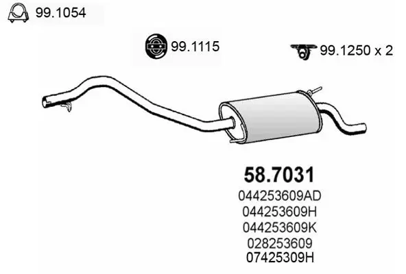 Handler.Part End silencer ASSO 587031 1