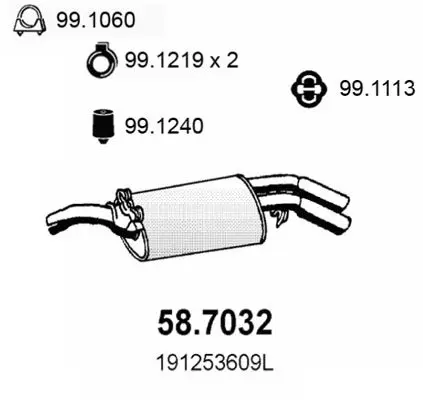 Handler.Part End silencer ASSO 587032 1