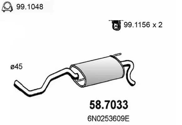 Handler.Part End silencer ASSO 587033 1