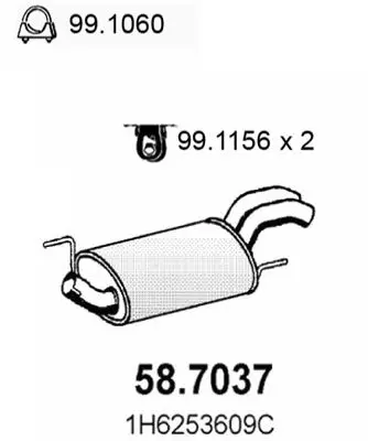 Handler.Part End silencer ASSO 587037 1