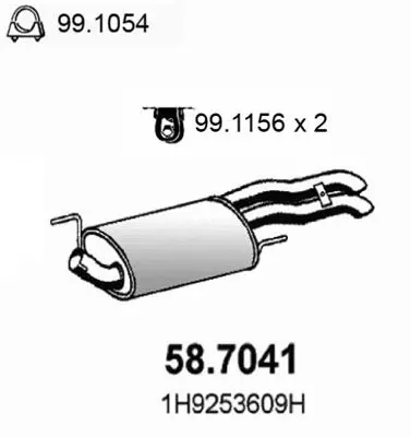 Handler.Part End silencer ASSO 587041 1