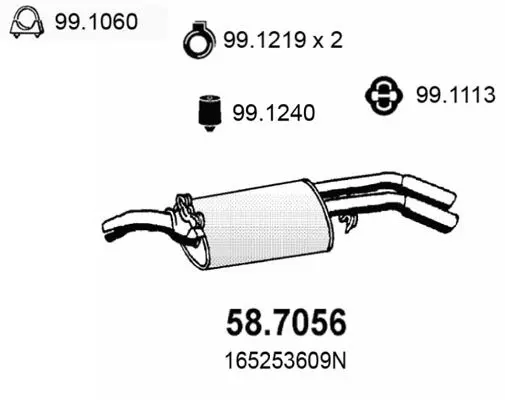 Handler.Part End silencer ASSO 587056 1