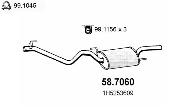 Handler.Part End silencer ASSO 587060 1