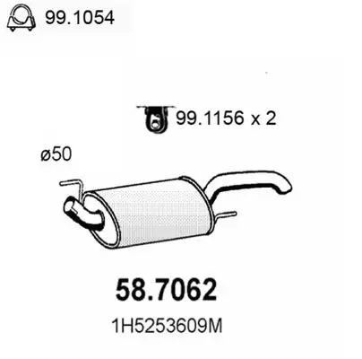 Handler.Part End silencer ASSO 587062 1