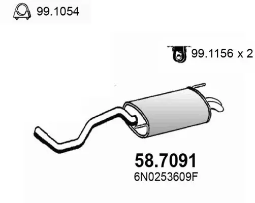 Handler.Part End silencer ASSO 587091 1