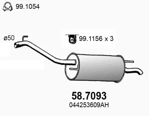 Handler.Part End silencer ASSO 587093 1