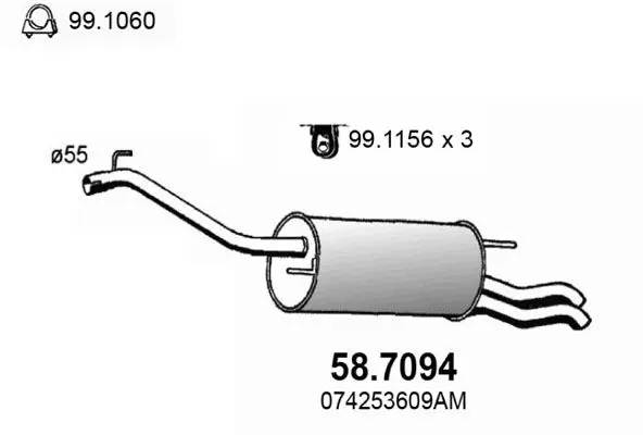 Handler.Part End silencer ASSO 587094 1