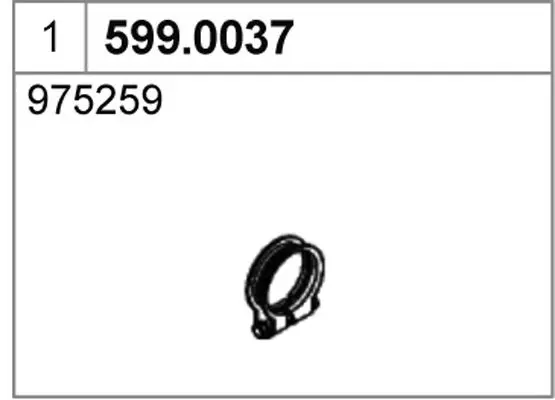 Handler.Part Pipe connector, exhaust system ASSO 5990037 1