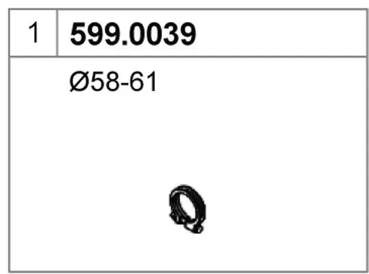 Handler.Part Pipe connector, exhaust system ASSO 5990039 1