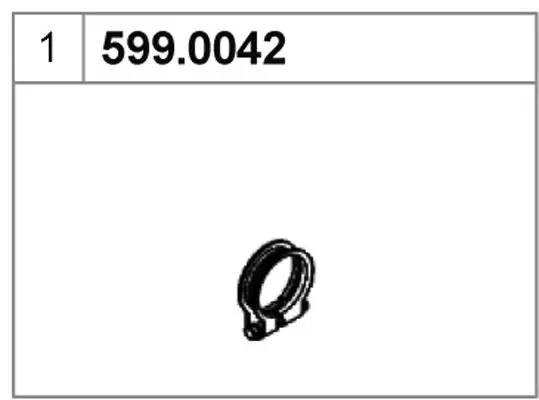 Handler.Part Pipe connector, exhaust system ASSO 5990042 1