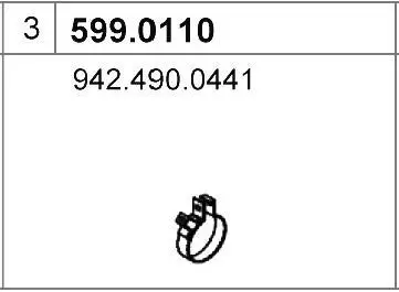 Handler.Part Pipe connector, exhaust system ASSO 5990110 1