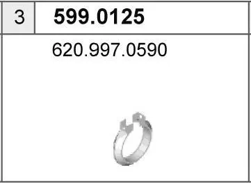 Handler.Part Pipe connector, exhaust system ASSO 5990125 1